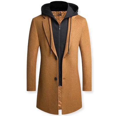 Classic Trench Coat with Hood for Men Londonchic